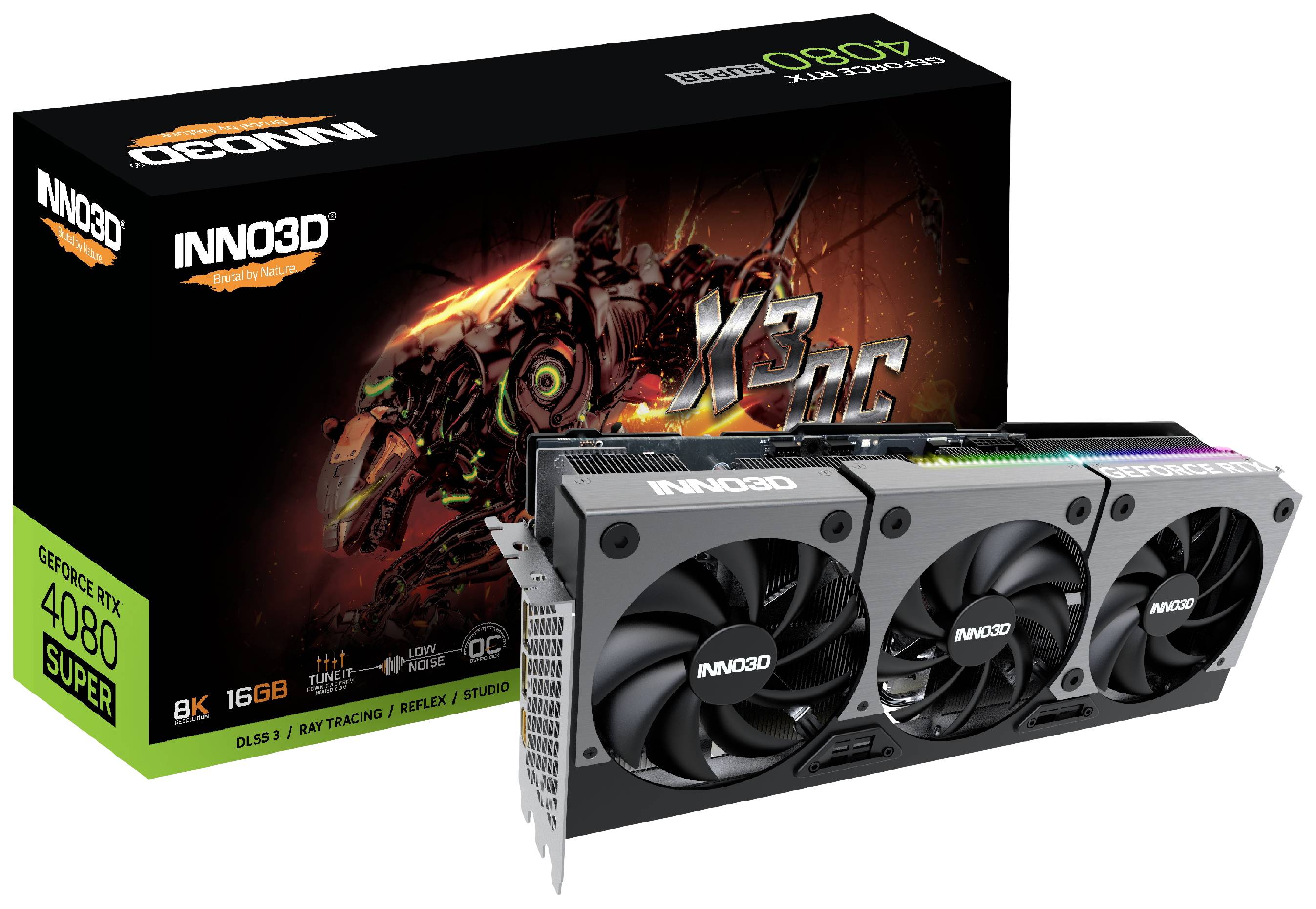 Inno3D RTX4080 Super X3 OC 16GB GDDR6X HDMI 3xDP - N408S3-166XX-187049N