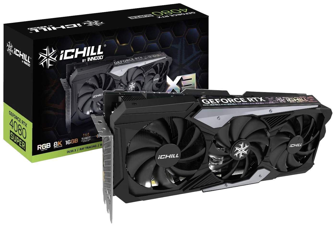 Inno3D RTX4080 Super iChill X3 16GB GDDR6X HDMI 3xDP - C408S3-166XX-187049H