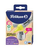 Pelikan Textmarker 490 eco Set aus 4 Neon-Farben im Etui - 823326