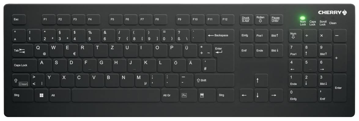 CHERRY ACTIVE KEY MTA AK-C8112 Wireless DE-Layout schwarz - AK-C8112-FU1-B/DE