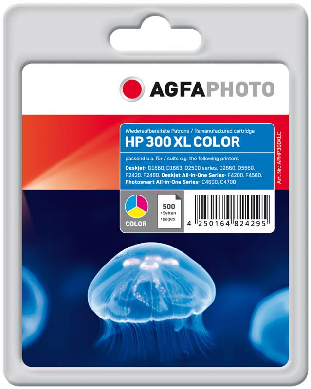 AgfaPhoto Patrone HP APHP300XLC No.300XL CC644EE color remanufactured - APHP300XLC