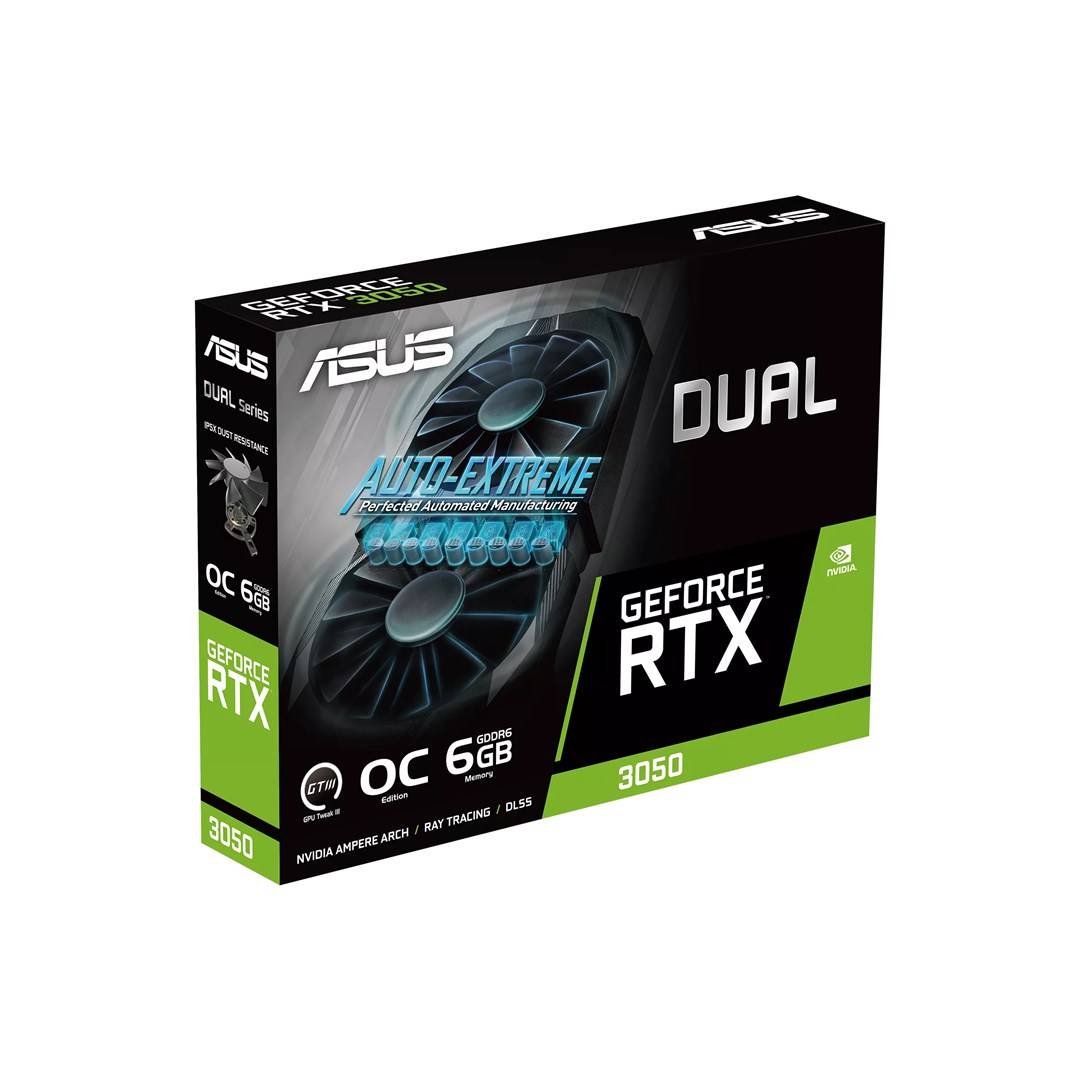 ASUS DUAL-RTX3050-O6G 6GB GDDR6 HDMI DP - 90YV0K60-M0NA00