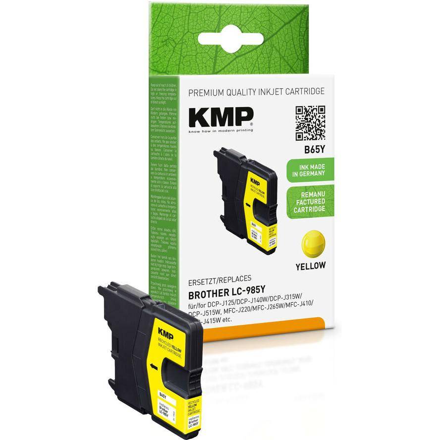 KMP Patrone Brother LC-985Y      260 S. yellow remanufactured