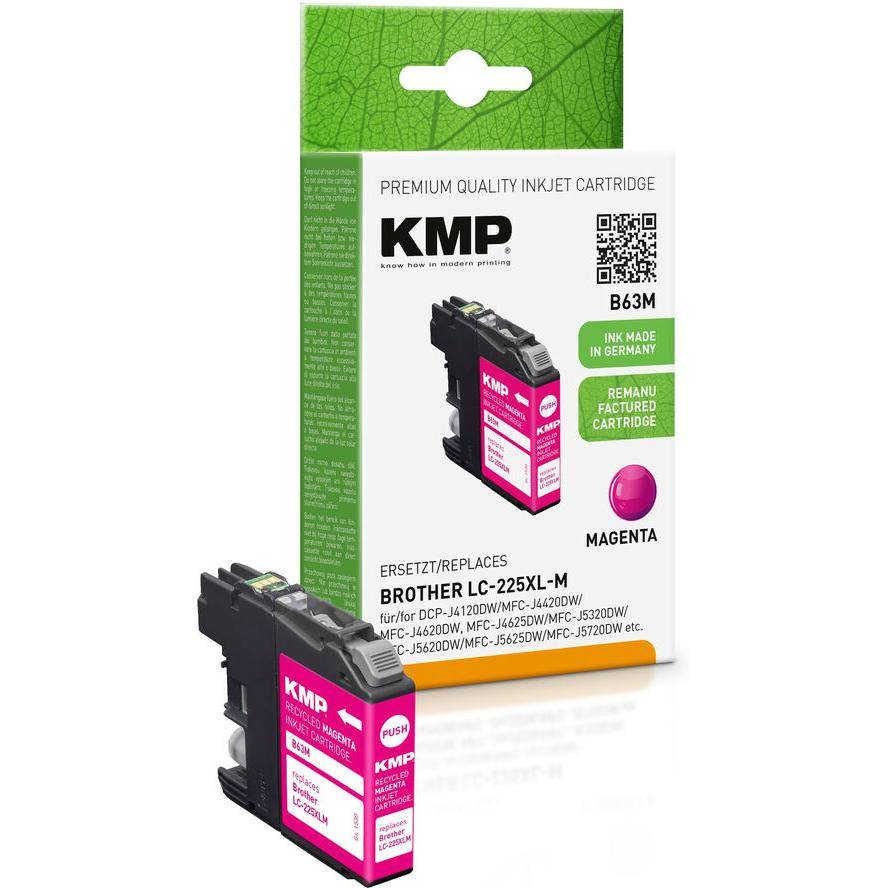 KMP Patrone Brother LC-225XLM 1200 S. magenta remanufactured - 1530,4006