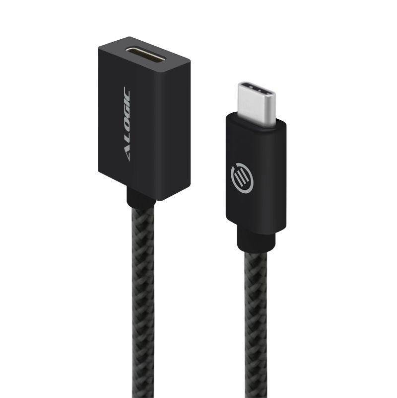 Alogic USB 3.2 Verlängerungskabel Typ C -C M/F 0,5m sw - MU31CC-EXT-050BLK