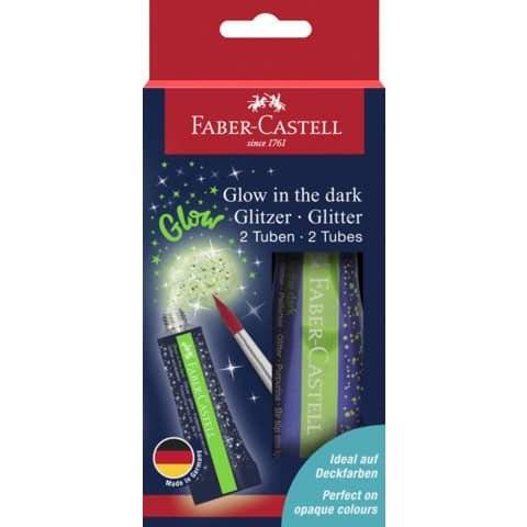 FABER-CASTELL Glitzer Glow in the dark 2x12 ml - 125092