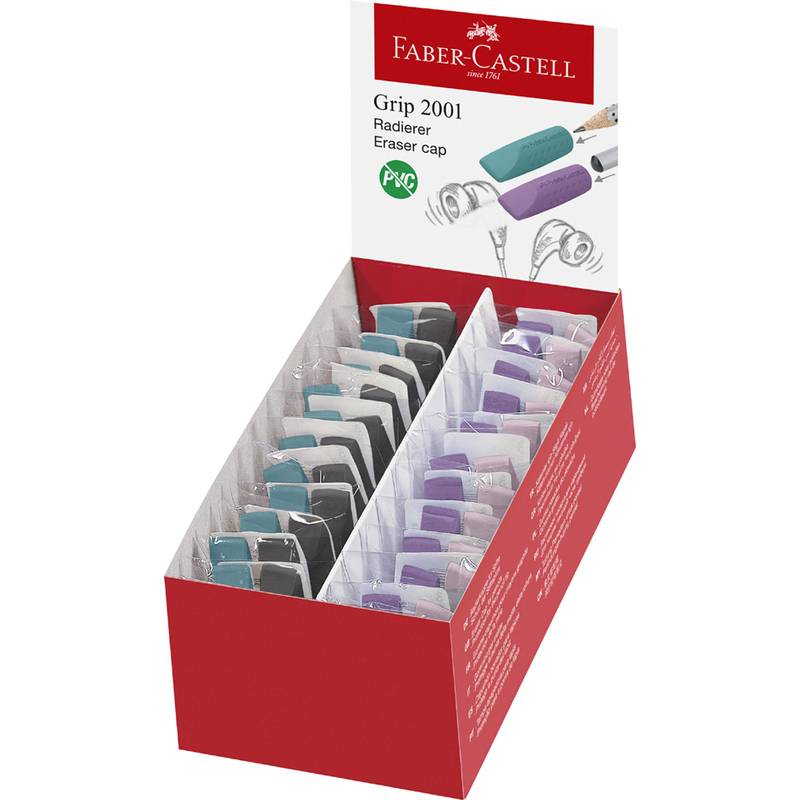 FABER-CASTELL Rad. Grip 2001 eraser cap RollOn colours - 187173