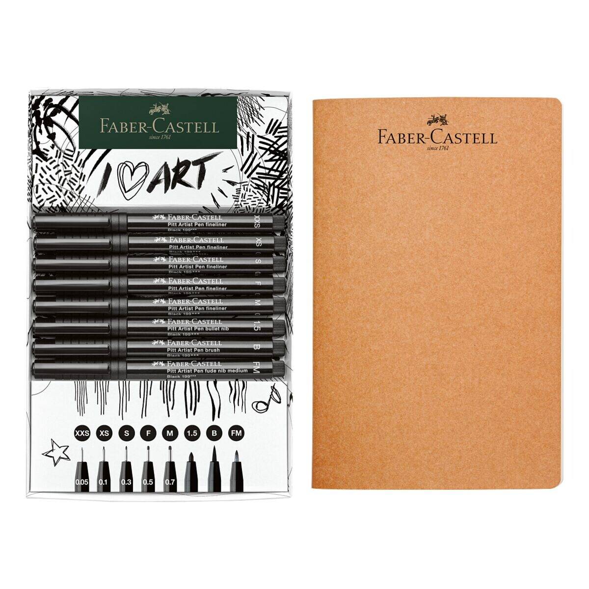 FABER-CASTELL Set Pitt Artist Pen + Sketchbook - 267102