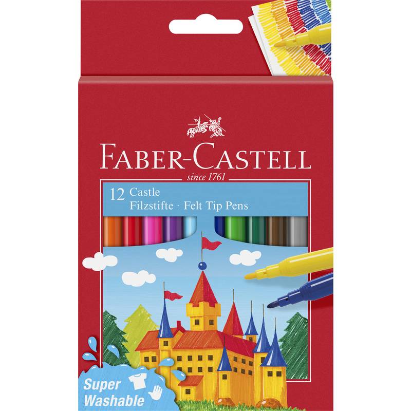 FABER-CASTELL Filzstift Castle 12er Kartonetui - 554201