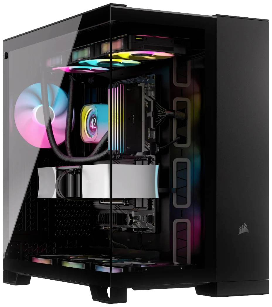 CORSAIR Geh Midi 6500X iCUE LINK RGB Dual Chamber Black - CC-9011269-WW