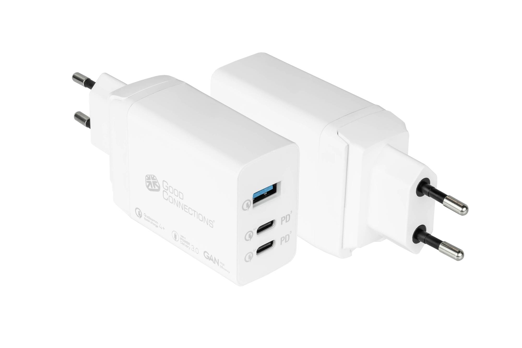 Good Connections USB-Schnellladegerät 65W mit GaN, 3-Port - PCA-W007W