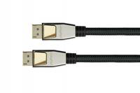 Python DisplayPort 2.0 Kabel Nylongeflecht schwarz 0,5m - DP20-PY005