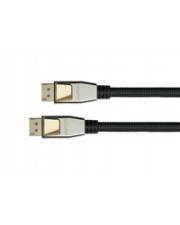 Python DisplayPort 2.0 Kabel Nylongeflecht schwarz 1m - DP20-PY010