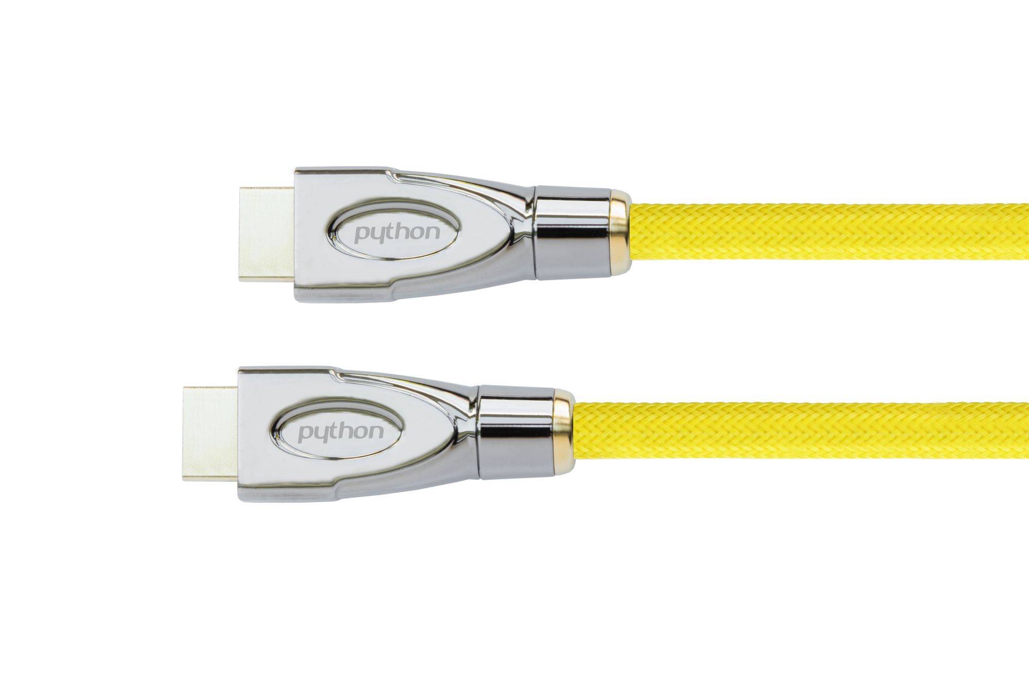 Python HDMI« 2.0 Kabel 4K2K Nylongeflecht gelb 3m - GC-M0029