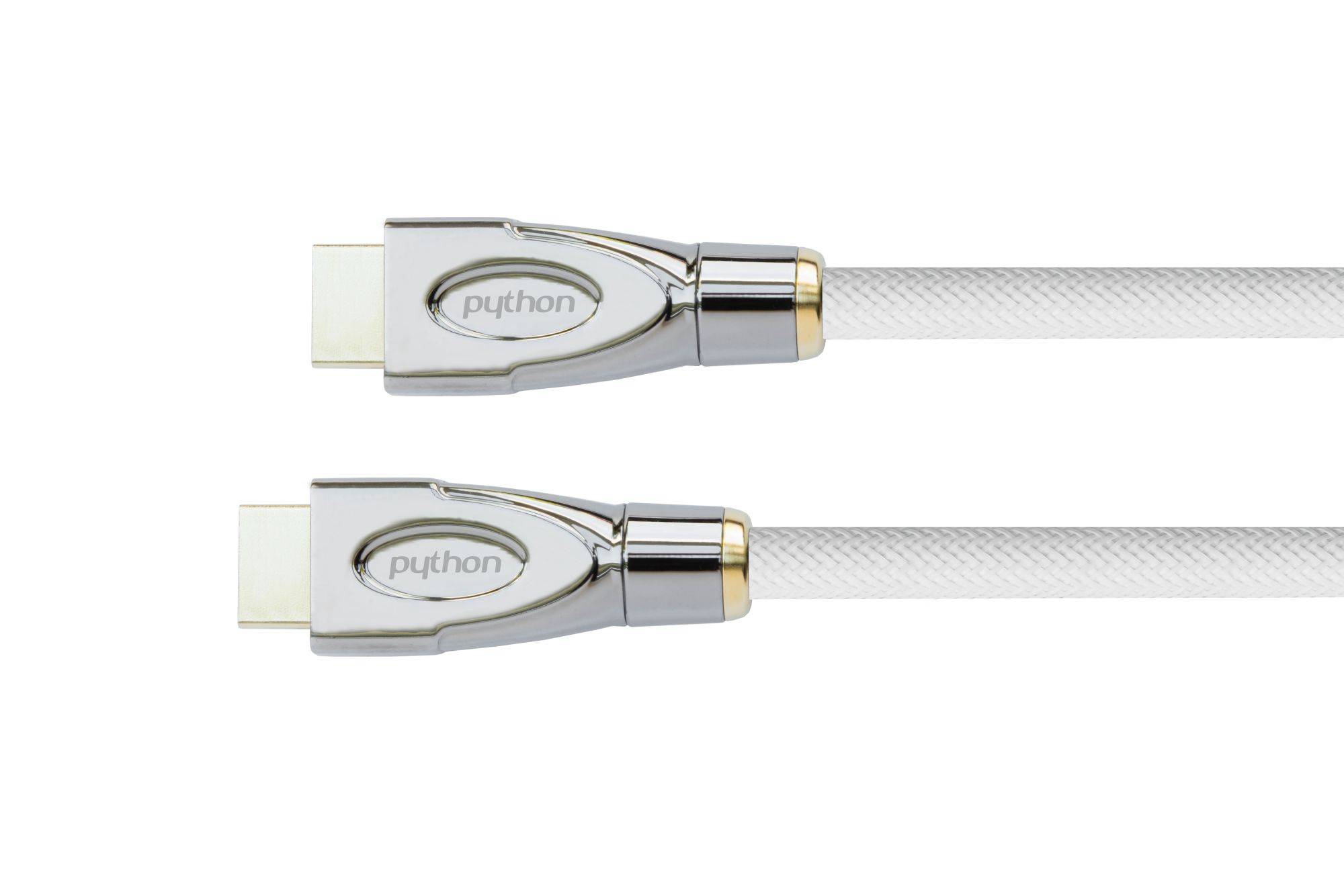 Python HDMI« 2.0 Kabel 4K2K Nylongeflecht weiß 1,5m - GC-M0162