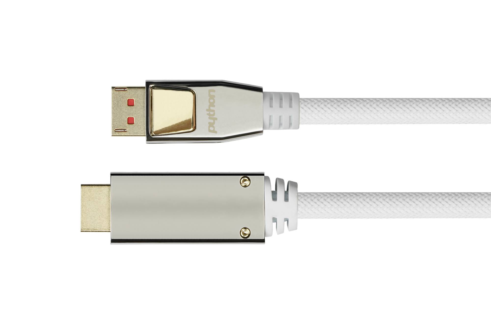 Python DisplayPort 1.4 an HDMI 2.0 Kabel Nylong. weiß GC-M0221 (BILD1)