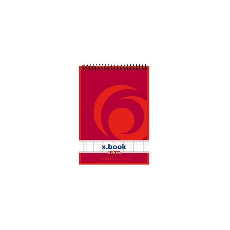 Herlitz Spiralnotizblock A6 50 Blatt kariert - 110635