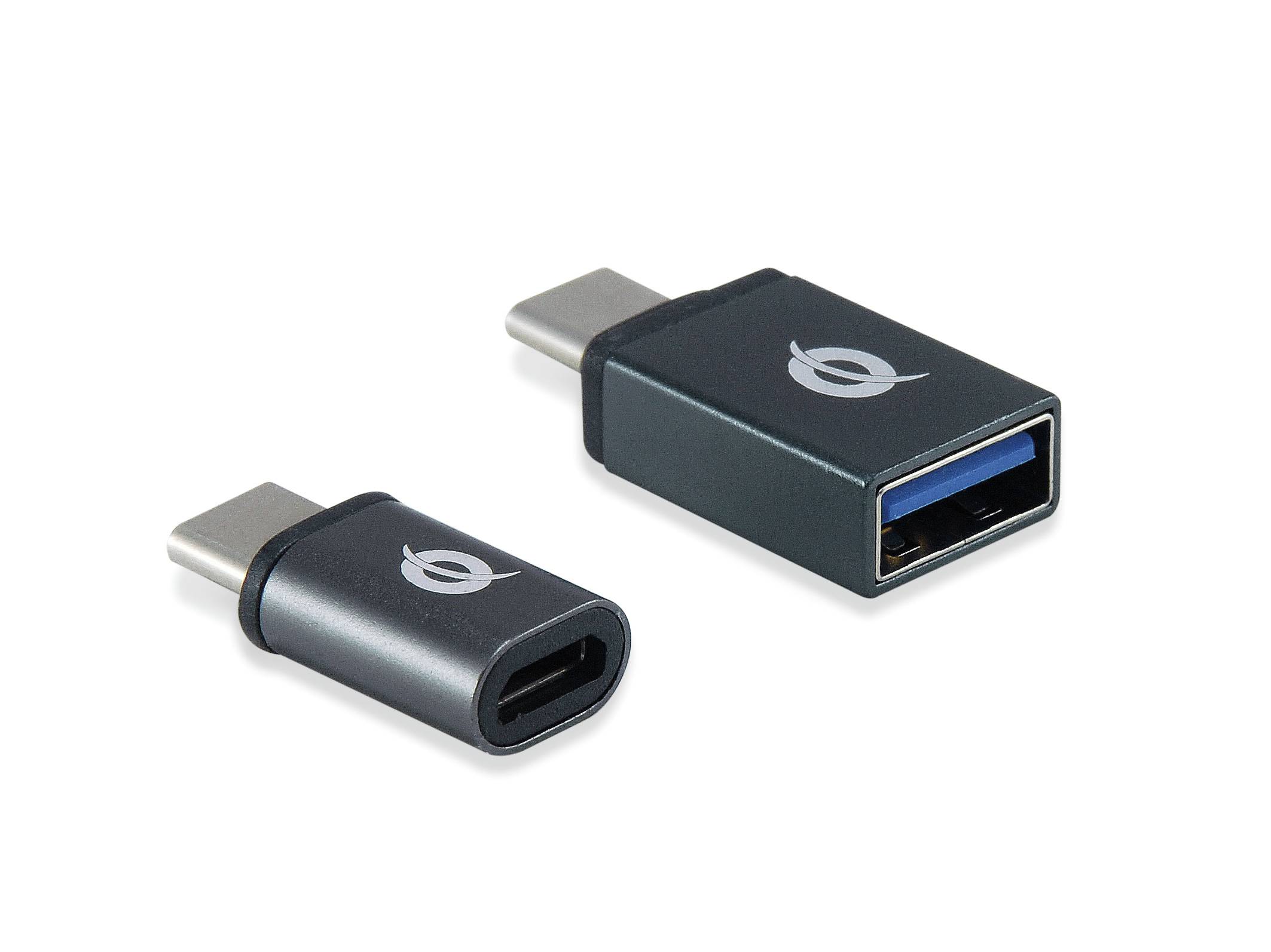 CONCEPTRONIC Adapter USB-C -> USB3.0+Micro USB 2er-Pack sw - DONN04G