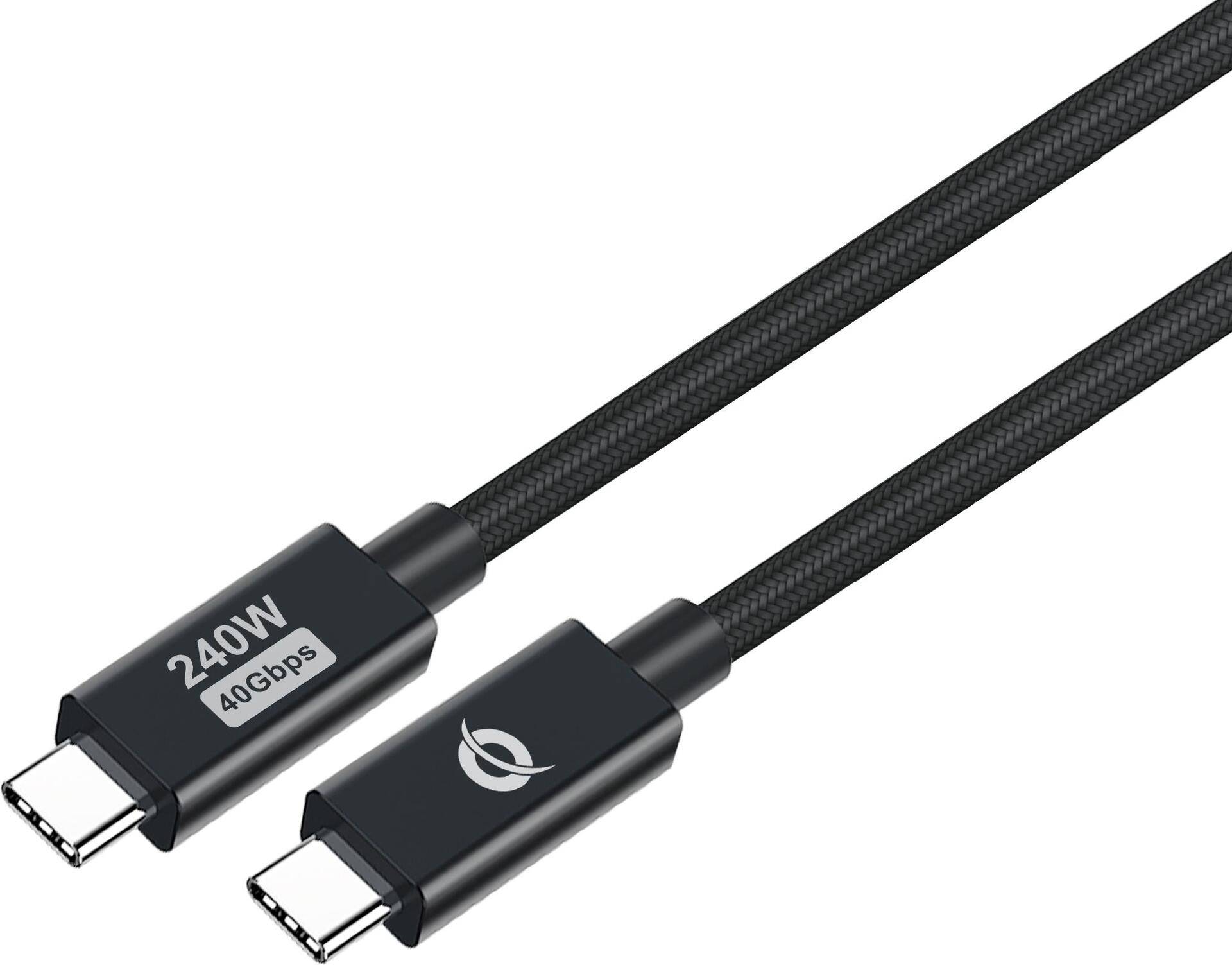 CONCEPTRONIC Kabel USB-C 4.0 -> C St/St 1.20m 5A 40Gbps sw - ETTA04B12