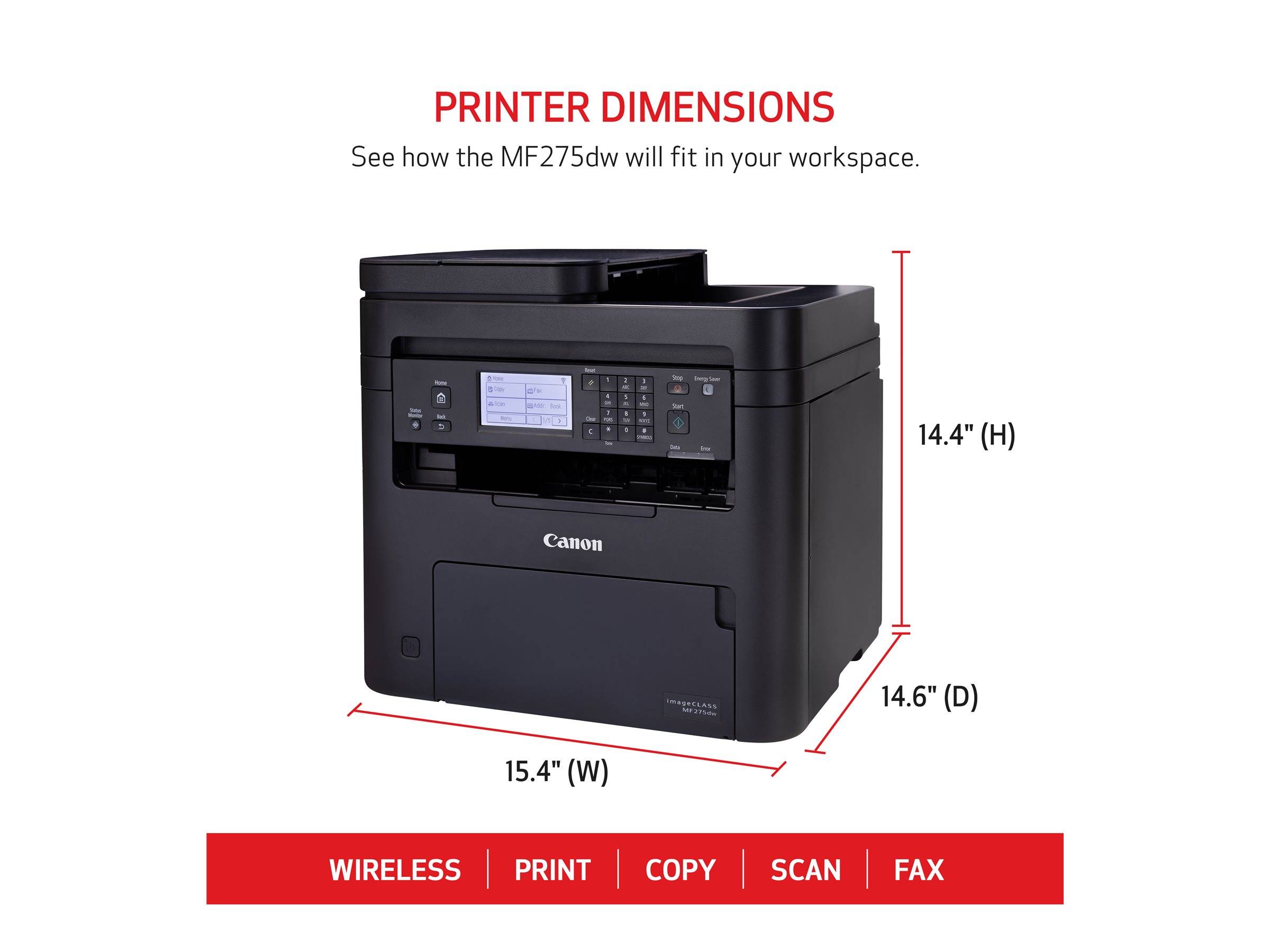 Canon i-SENSYS MF275dw      4-in-1 sw Laser inkl. WLAN