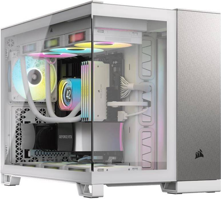 CORSAIR Geh mATX 2500X (Tempered Glass) White/Satin Grey - CC-9011289-WW