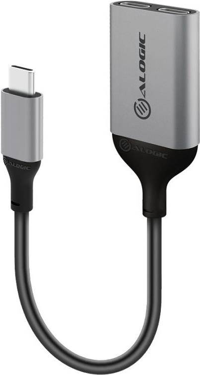 Alogic Adapter USB-C -> 2x USB-C St/2xBu Laden & Audio - UL2CAPW-SGR