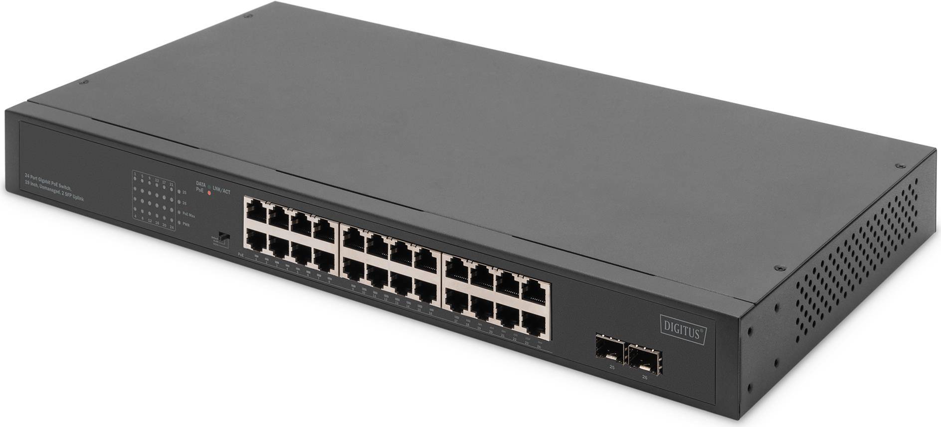 DIGITUS Switch 24-Port Gigabit Unmanaged schwarz - DN-95348-2