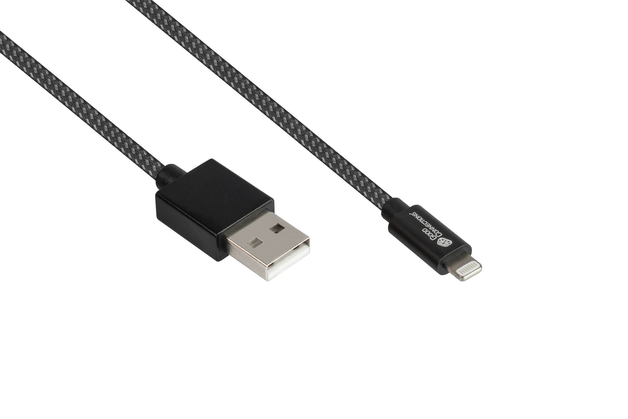 Good Connections USB2.0 Kabel A-Lightning MFI schw. 0,5m - 2510-AL005S