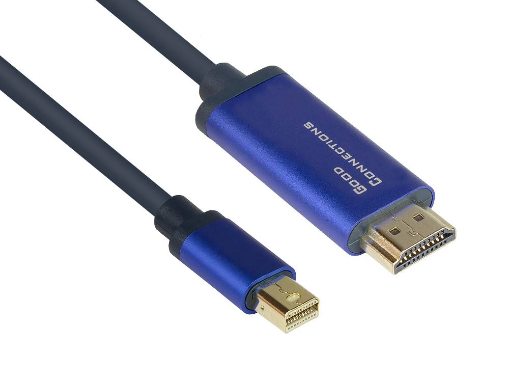 Good Connections Kabel MDP1.4-St.-HDMI2.0-St. blau 3m - 4844-SF030B