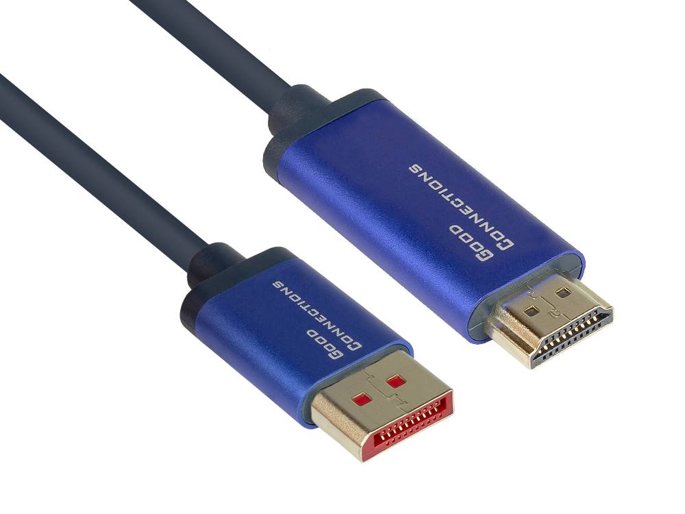 Good Connections Kabel DP1.4-St.-HDMI2.0-St. blau 1m - 4860-SF010B