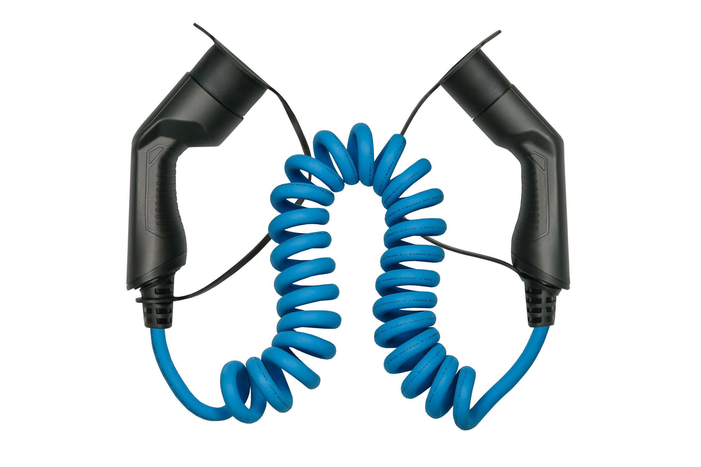 4066857000880 - KM EVC02-050B - Typ 2 Kabel für E-Fahrzeuge 11 kW 50 m Spiralkabel