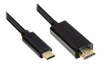 Good Connections Adapterkabel USB-C an HDMI 2.0 schw. 3m - GC-M0102