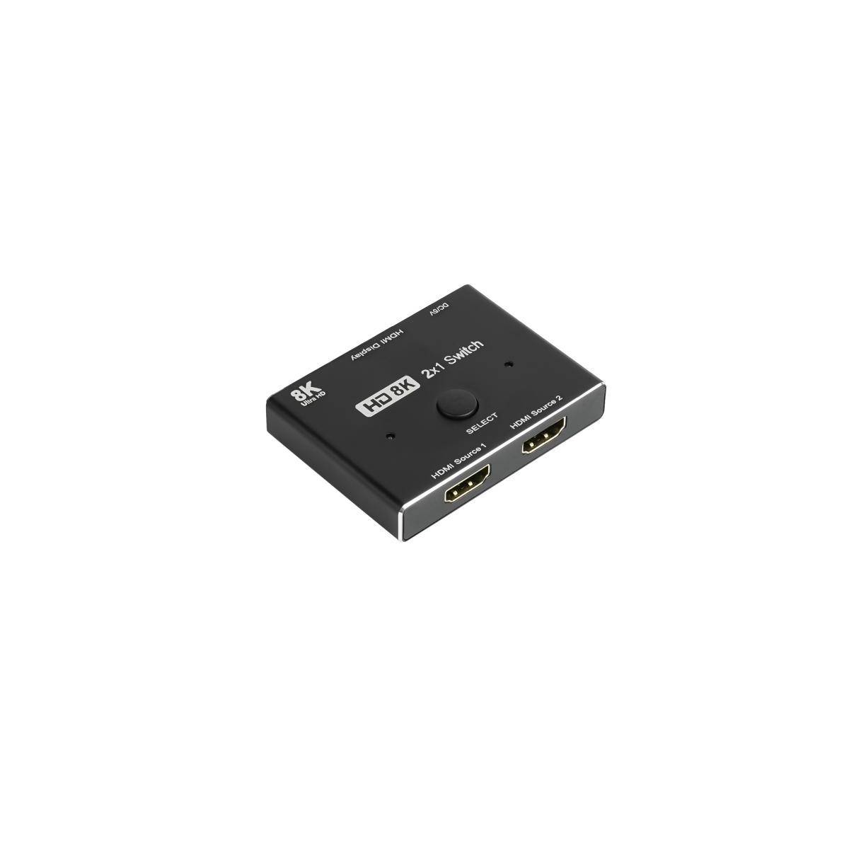 4014619556441 - HDMI 21 Splitter Good Connections 2-fach direktional bis 8K inkl USB-Kabel schwarz