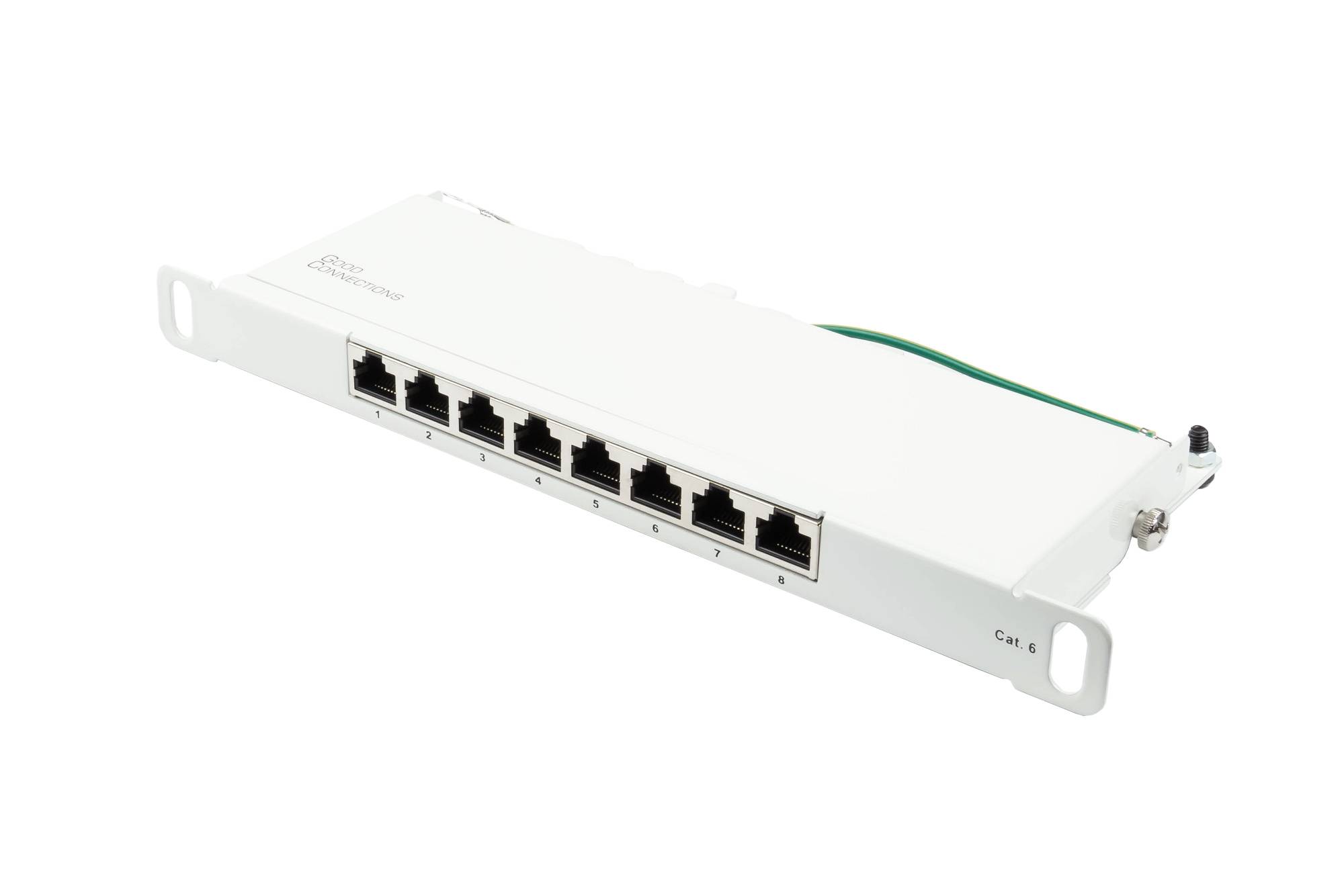 Good Connections Patchpanel 10Cat. 6 8-P. 0,5 HE reinweiß - GC-N0125