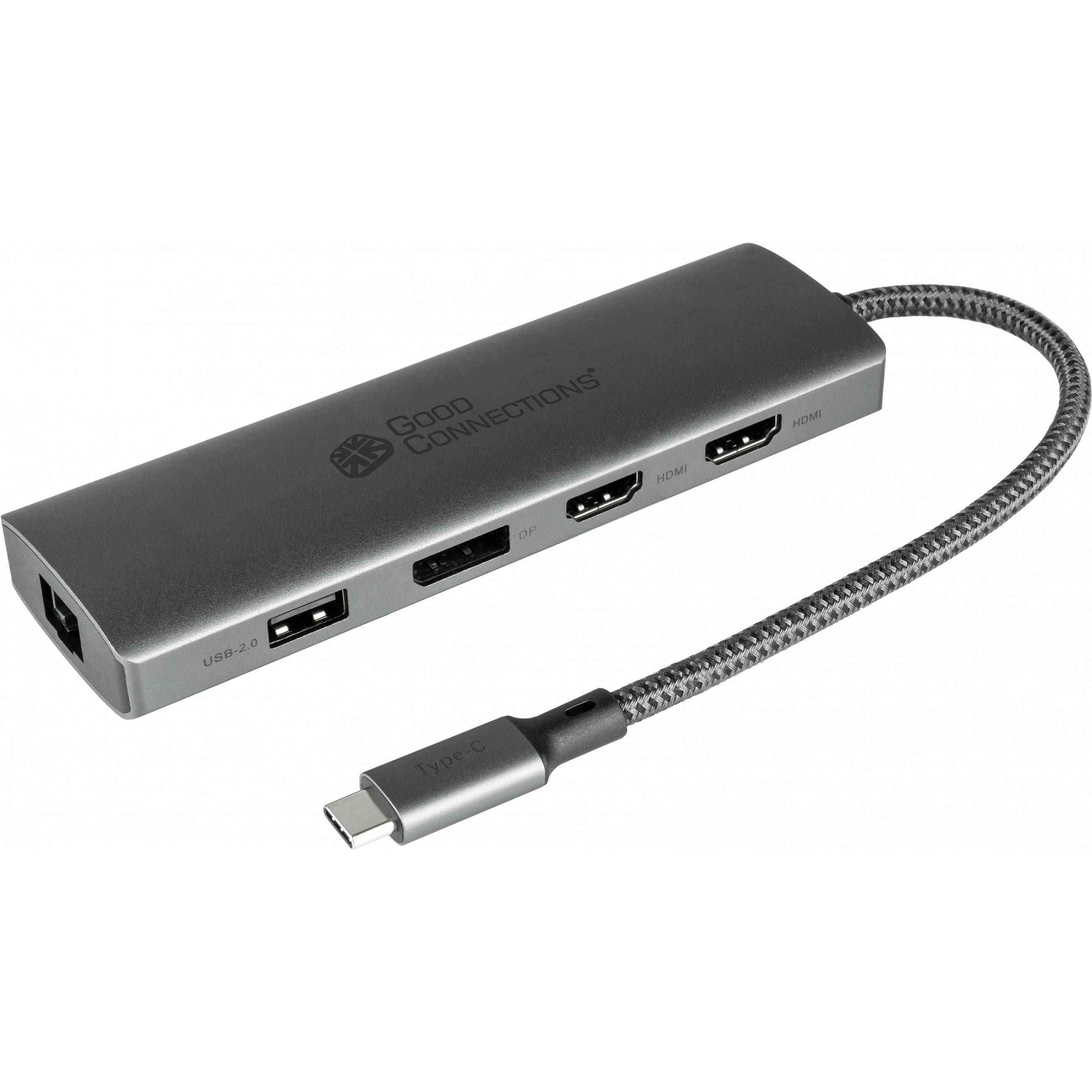 Good Connections USB-C-Hub (10-Port) anthrazit - HUB-C001A