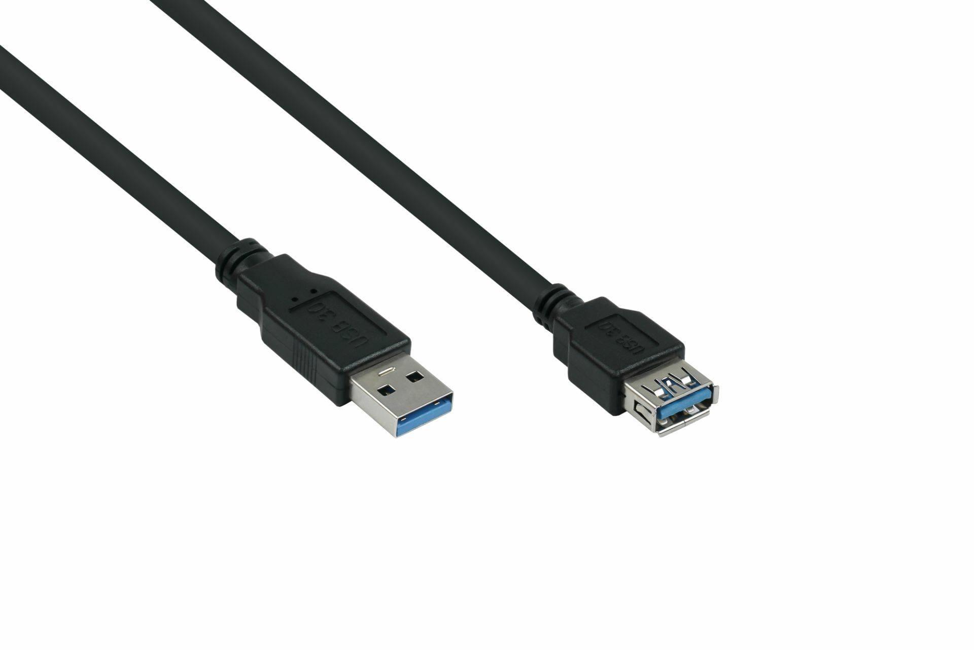 kabelmeister USB3.0 Verläng. A St.-A Bu. UL schwarz 0,5m - UK30P-ASA-005S