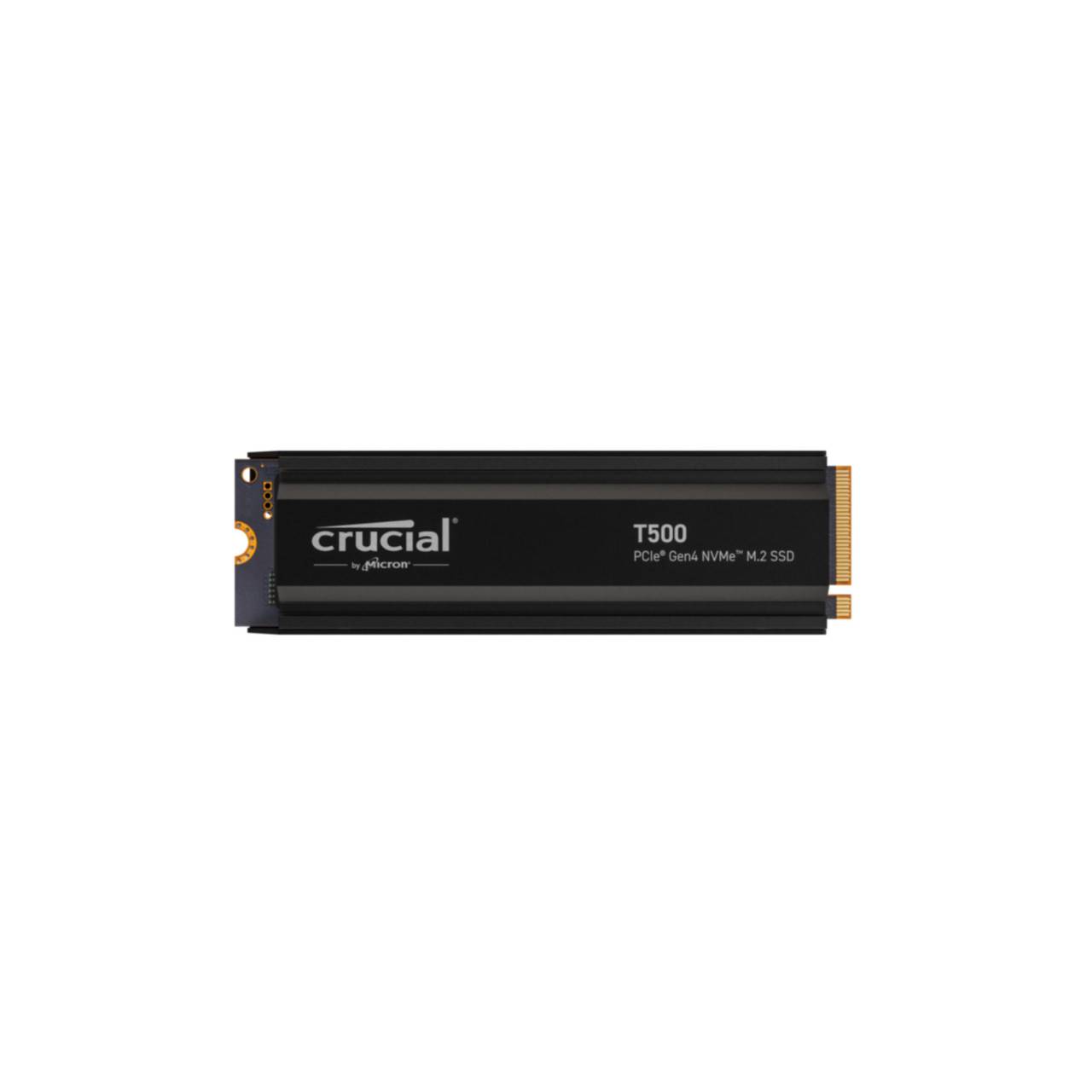 SSD 1TB Crucial M.2 w.heatsink (2280) T500 Gen5 NVMe intern retail - CT1000T500SSD5