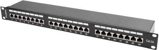 Lanberg Patchpanel 24-Port 1U 19 Cat. 5E FTP geschirmt schw