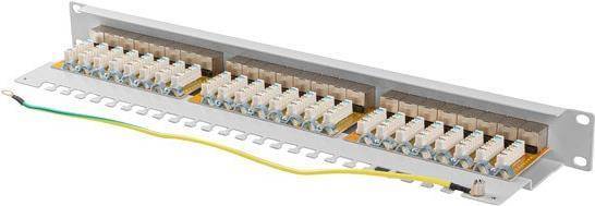 Lanberg Patchpanel 24-Port 1U 19 Cat. 6A FTP geschirmt grau - PPSA-1024-S