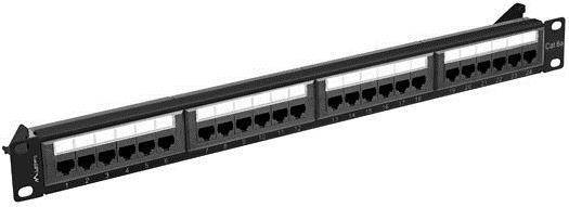 Lanberg Patchpanel 24-Port 1U 19 Cat. 6A UTP schwarz - PPUA-1024-B