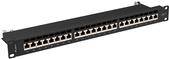 Lanberg Patchpanel 24-Port 1U 19 Cat. 7 FTP geschirmt schw. - PPS7-1024-B