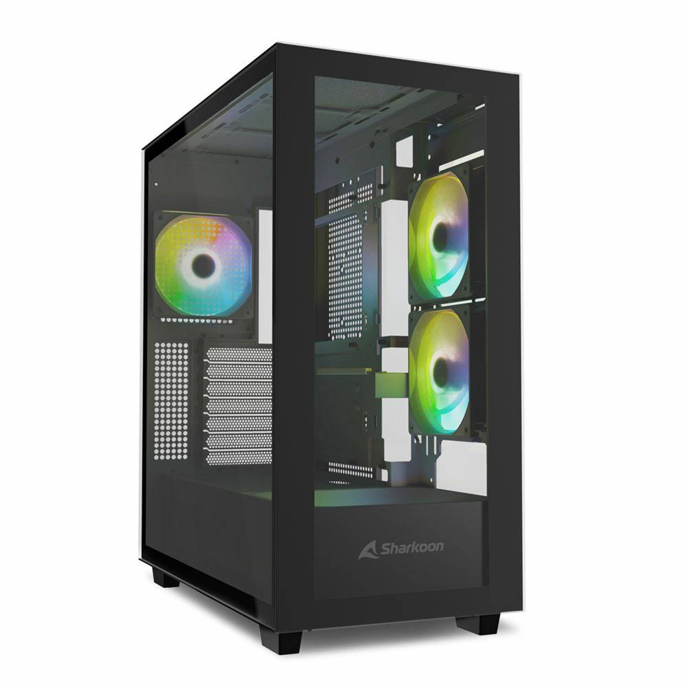 Sharkoon Gehäuse Rebel C60 RGB ATX 2xGlas schwarz - 4044951040032