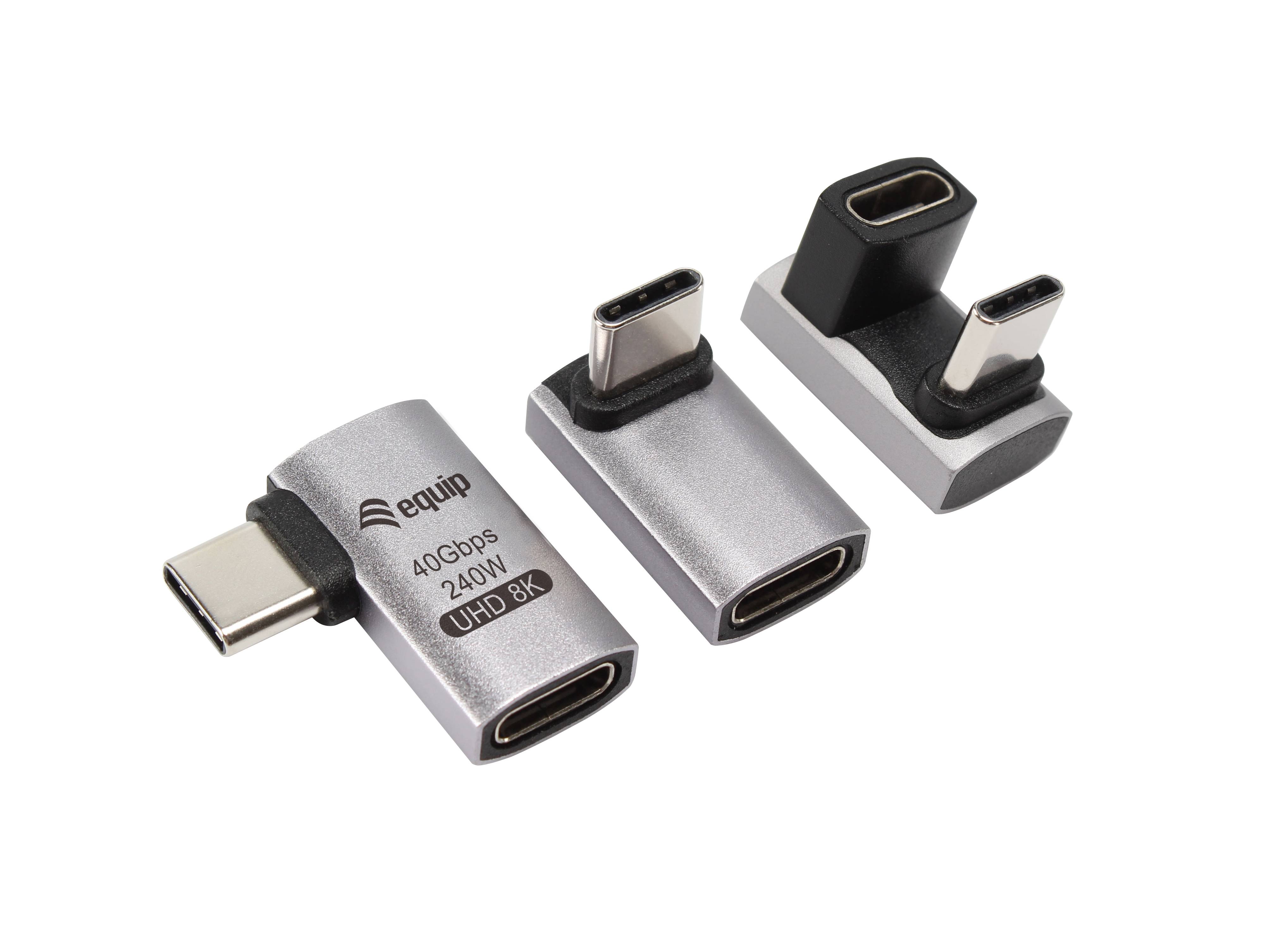 Equip Adapter USB 4.0 -> USB-C 40Gbps, 240W PD, 3er-Pack gr - 133478