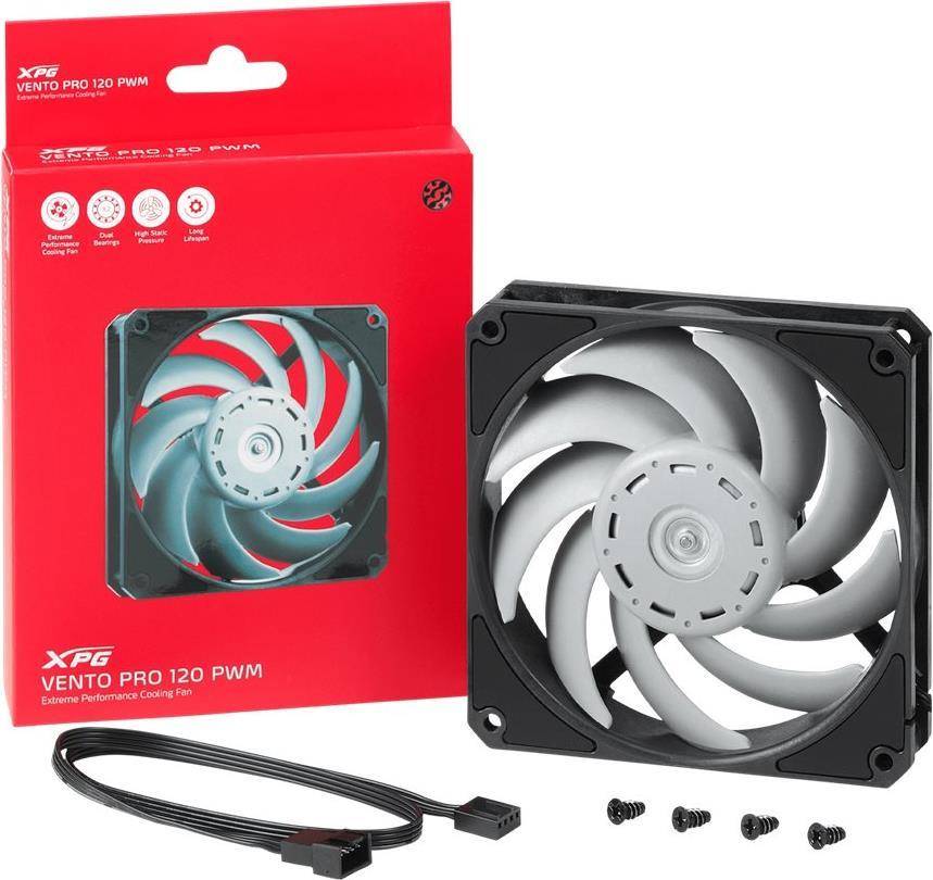 Lüfter XPG VENTO Pro 120 (120mm PWM Fan) schwarz/weiß retail - 75260188