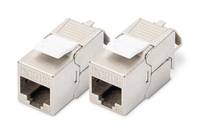 DIGITUS Keystone Jack Cat6A/RJ45->LSA geschirmt 500MHz 2St - DN-93615-2