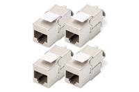 DIGITUS Keystone Jack Cat6A/RJ45->LSA geschirmt 500MHz 4St - DN-93615-4