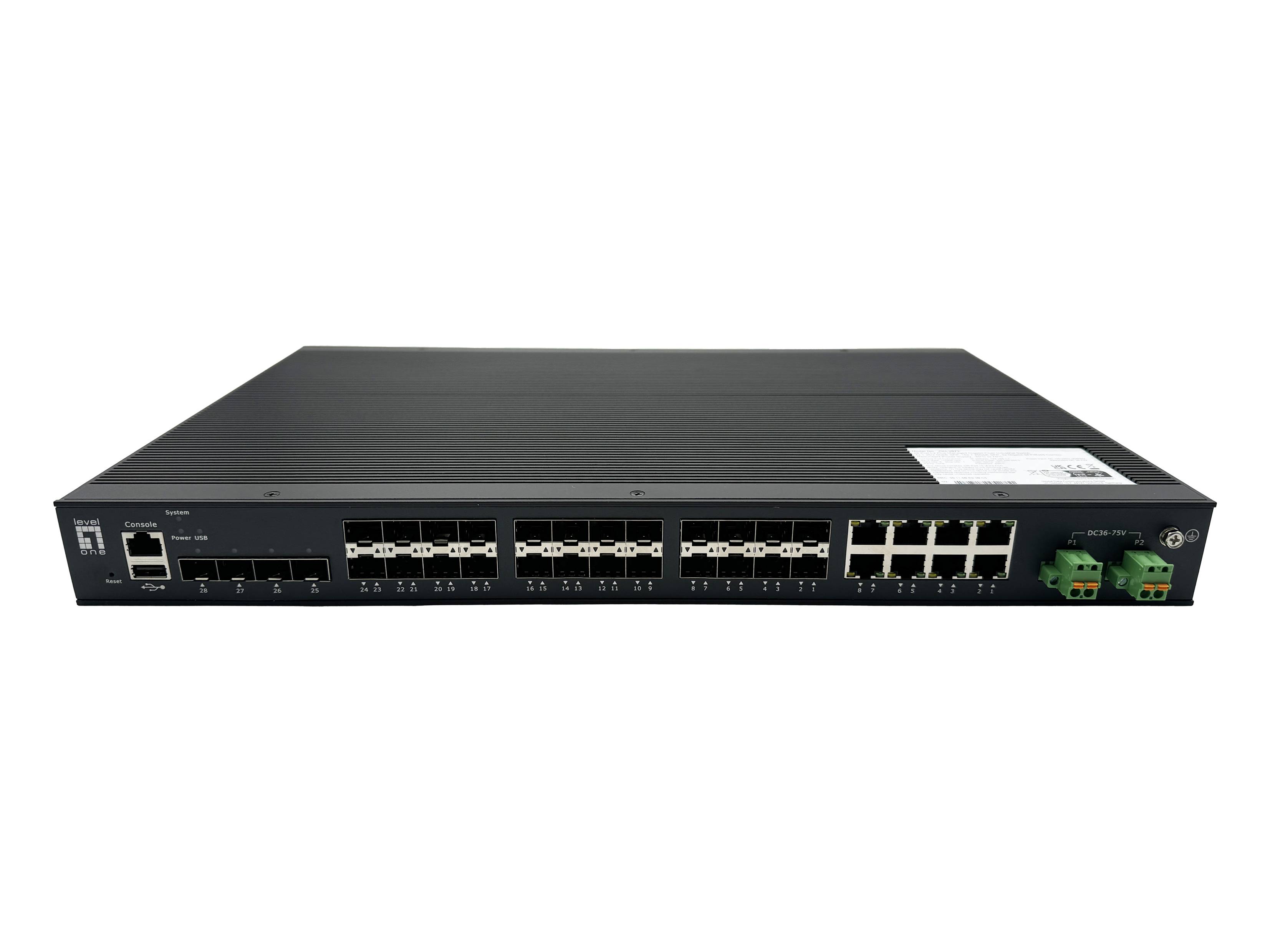 LevelOne Switch 28x GE IGU-2872 4x2.5GbE, 16x1.25GbE SFP - IGU-2872