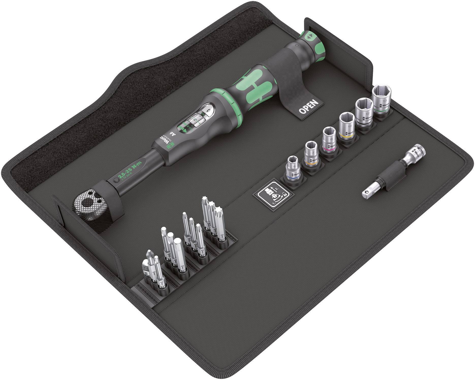 Wera Click-Torque A 6 Set 1, 2,5-25Nm, 20-teilig - 05130110001