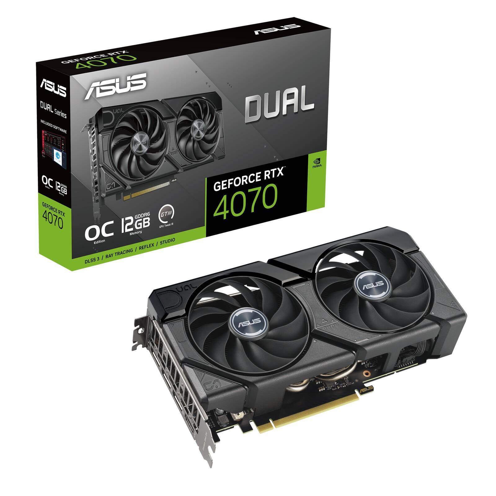 ASUS DUAL-RTX4070-O12GD6-EVO 12GB GDDR6 HDMI DP - 90YV0LM0-M0NA00