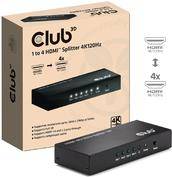 Club3D HDMI Splitter 1 Eingang -> 4 Ausgänge 4K120Hz UHD retail - CSV-1385